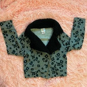 Cheetah print moto jacket